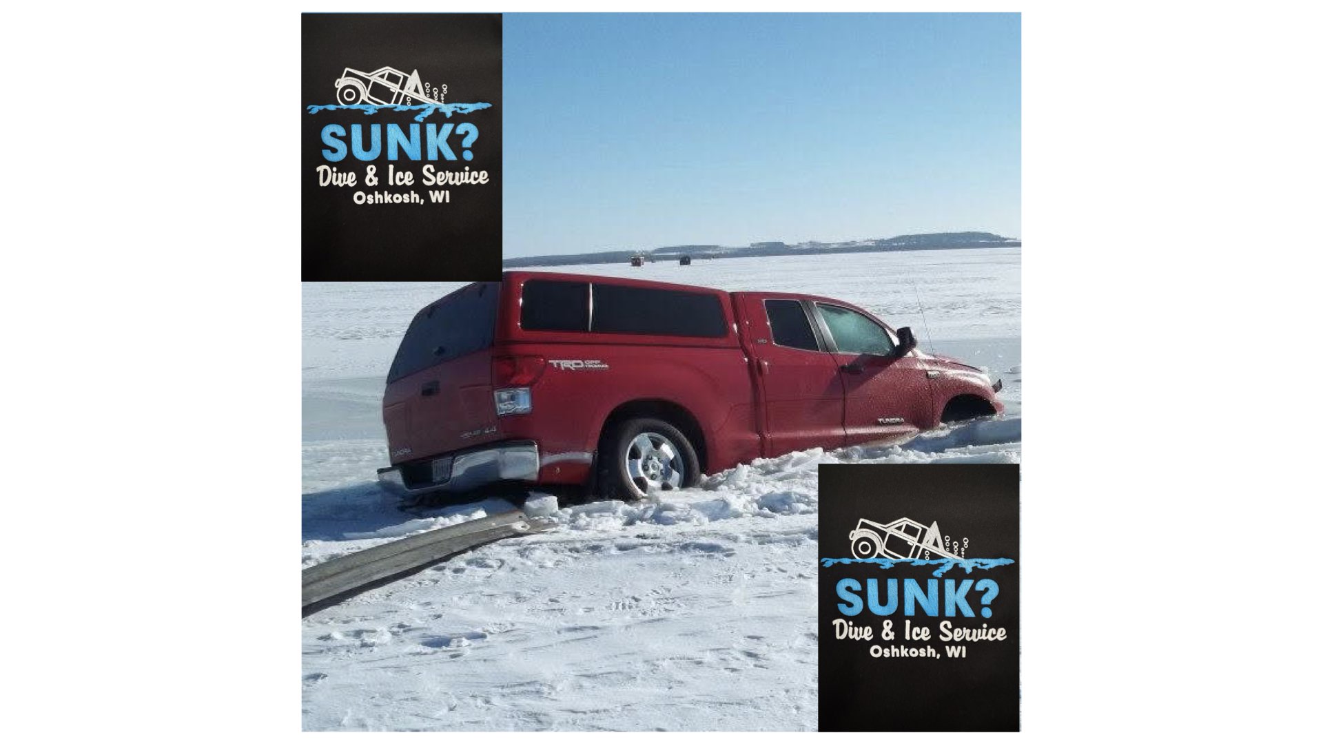 Sunk Dive and Ice Service sponsor logo