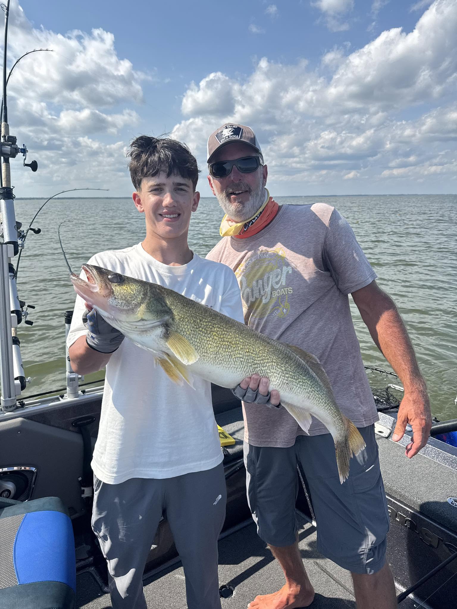 Large 30 inch Green Bay walleye caught with Burnsies Guide Service