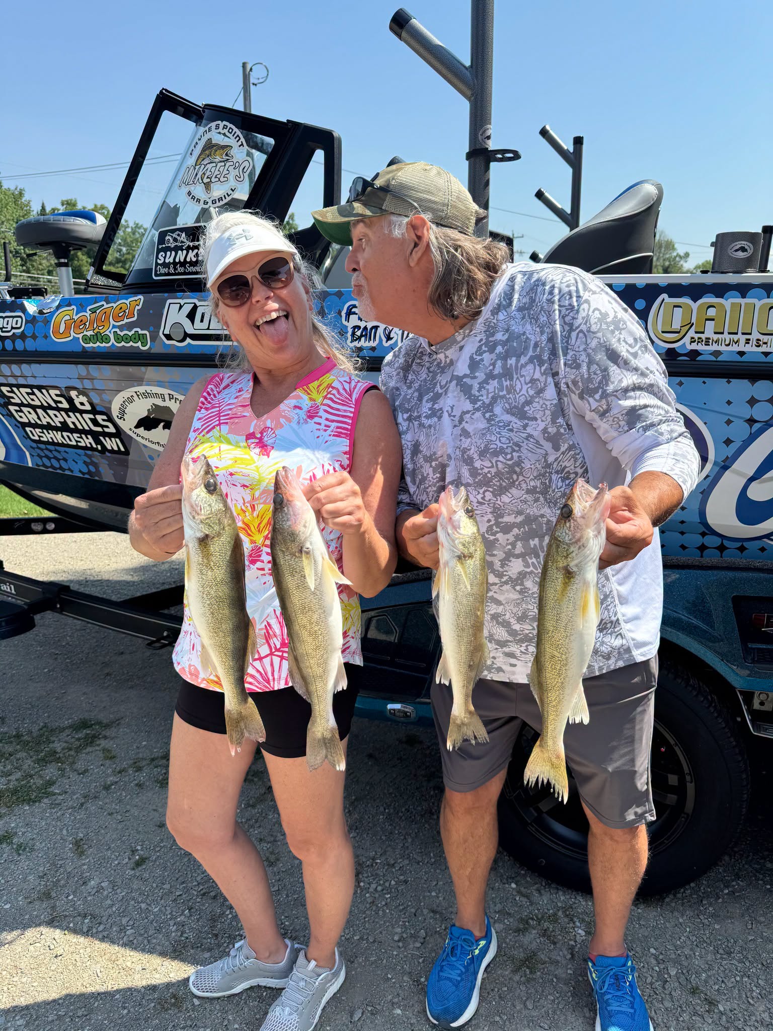 Anglers enjoying a guided fishing trip with Captain Chad Burns