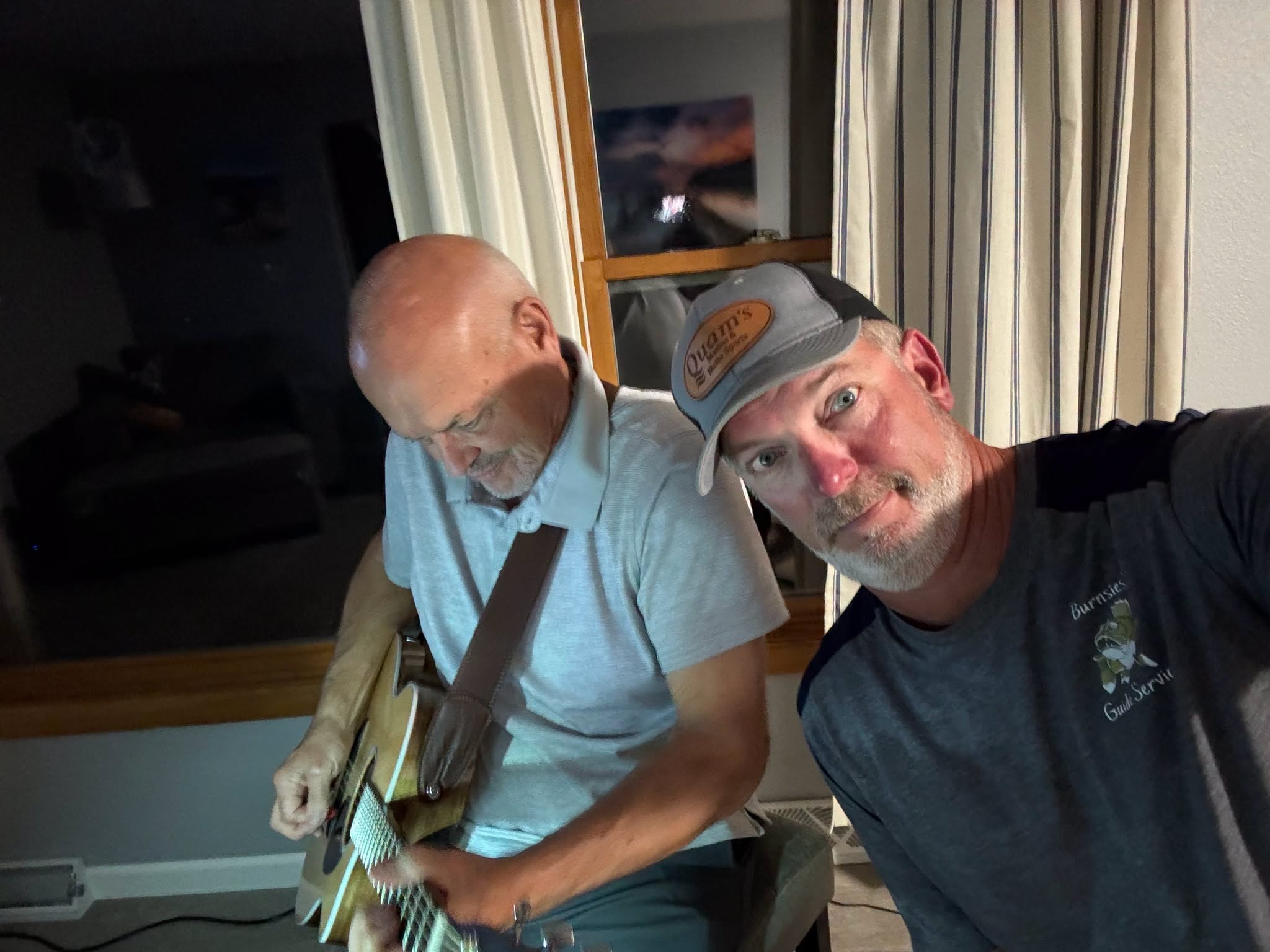 Captain Chad enjoying good times off the water with his friend Don